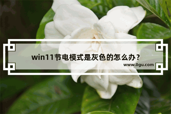 win11节电模式是灰色的怎么办？