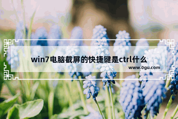win7电脑截屏的快捷键是ctrl什么