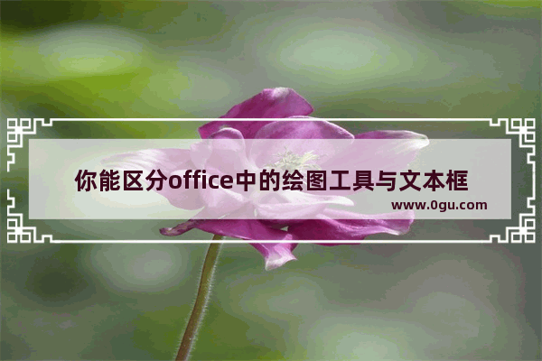 你能区分office中的绘图工具与文本框工具吗？