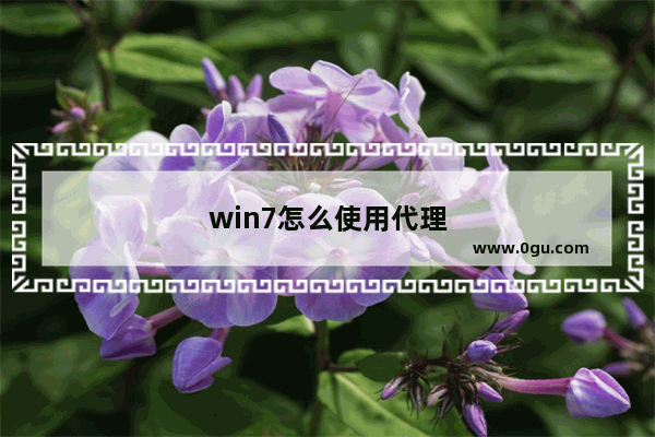 win7怎么使用代理