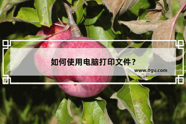 如何使用电脑打印文件？