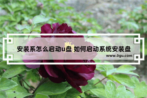 安装系怎么启动u盘 如何启动系统安装盘