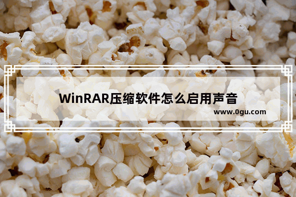 WinRAR压缩软件怎么启用声音