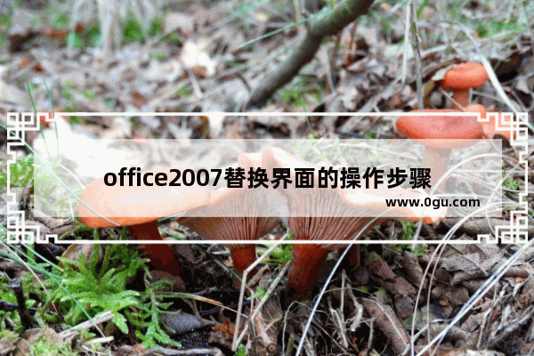 office2007替换界面的操作步骤