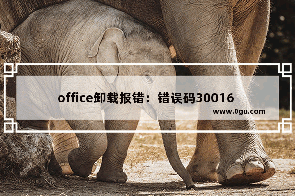 office卸载报错：错误码30016 4的解决办法