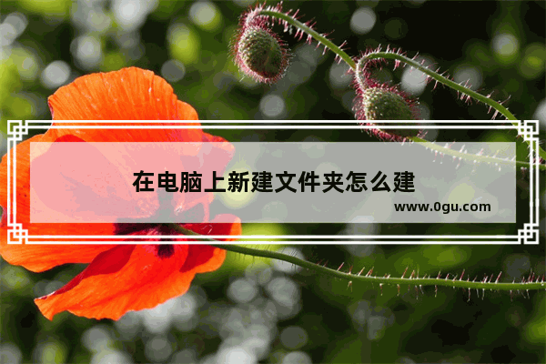 在电脑上新建文件夹怎么建