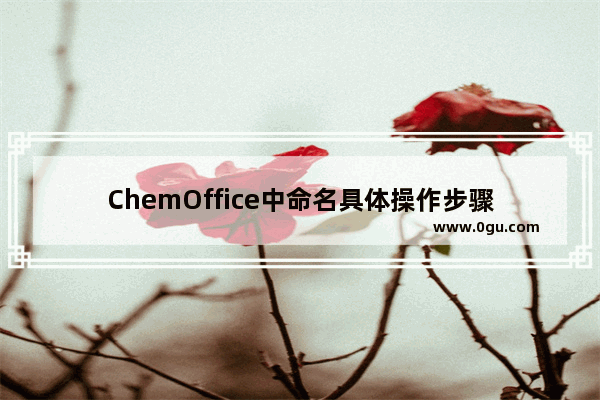 ChemOffice中命名具体操作步骤