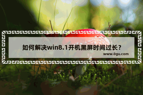 如何解决win8.1开机黑屏时间过长？