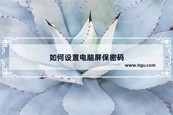 如何设置电脑屏保密码