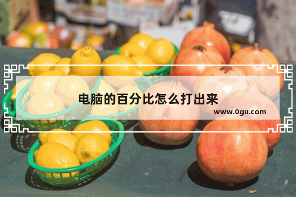电脑的百分比怎么打出来