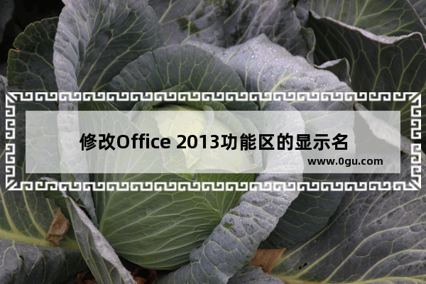 修改Office 2013功能区的显示名称