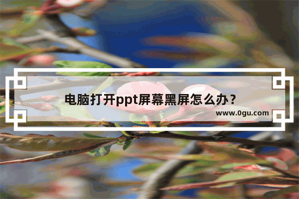 电脑打开ppt屏幕黑屏怎么办？