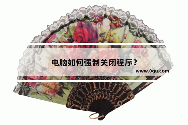 电脑如何强制关闭程序？