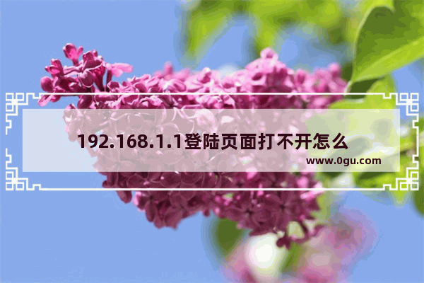 192.168.1.1登陆页面打不开怎么办