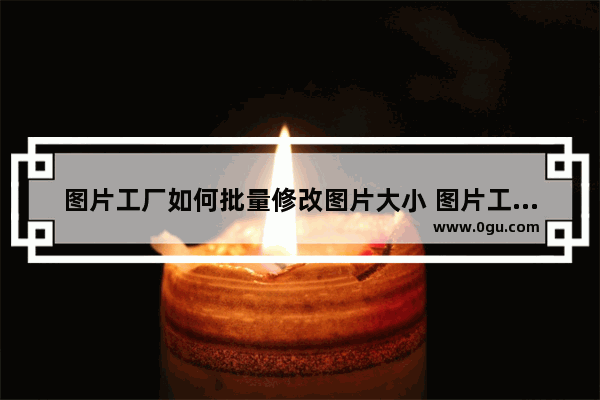 图片工厂如何批量修改图片大小 图片工厂批量修改图片大小的方法