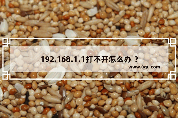 192.168.1.1打不开怎么办 ？
