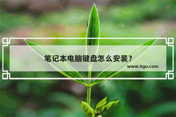 笔记本电脑键盘怎么安装？