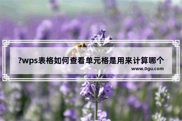 ?wps表格如何查看单元格是用来计算哪个结果 wps表格查看数据用来计算哪个结果的方法