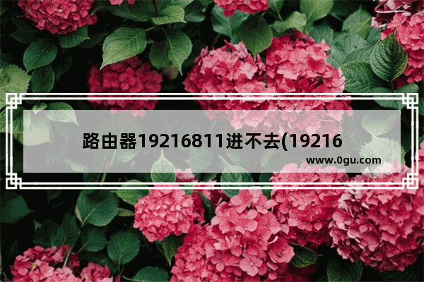 路由器19216811进不去(192168181路由器界面进不去)