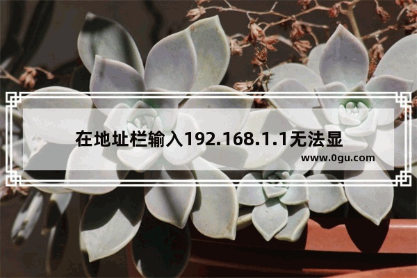 在地址栏输入192.168.1.1无法显示管理页面怎么办
