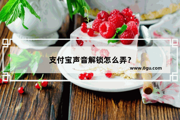 支付宝声音解锁怎么弄？