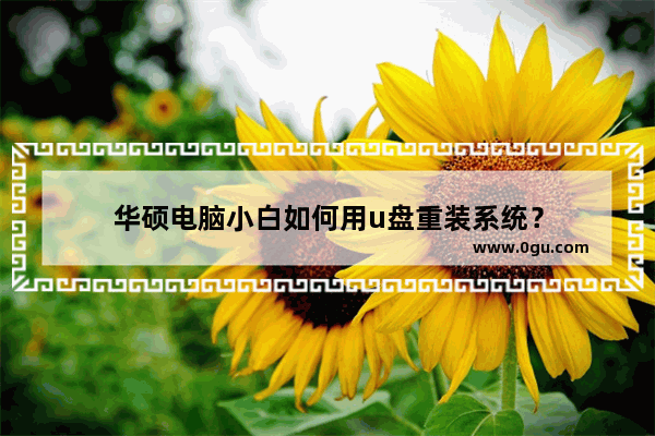 华硕电脑小白如何用u盘重装系统？