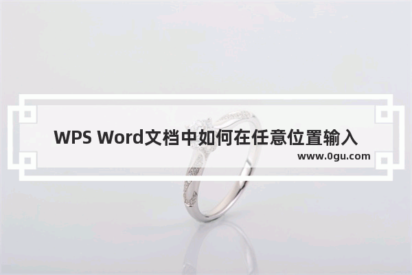 WPS Word文档中如何在任意位置输入文字 在WPS Word文档中任意位置输入文字的方法