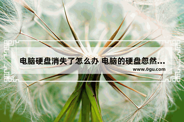 电脑硬盘消失了怎么办 电脑的硬盘忽然消失了