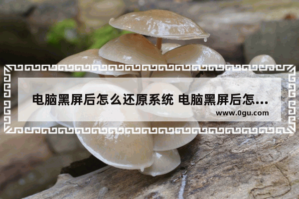 电脑黑屏后怎么还原系统 电脑黑屏后怎么还原系统设置