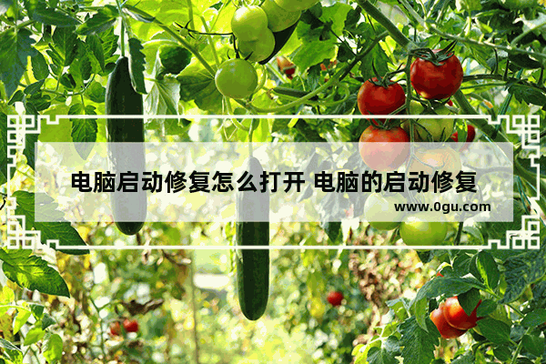 电脑启动修复怎么打开 电脑的启动修复