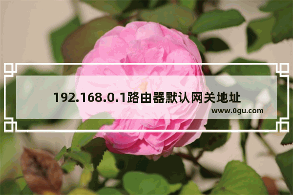 192.168.0.1路由器默认网关地址修改