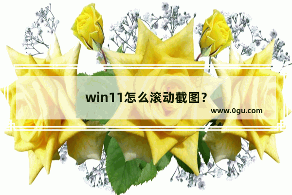 win11怎么滚动截图？