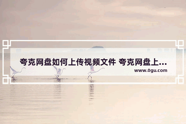 夸克网盘如何上传视频文件 夸克网盘上传视频文件的方法
