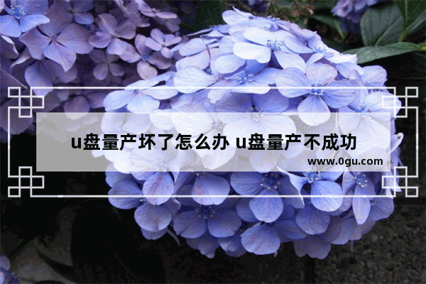 u盘量产坏了怎么办 u盘量产不成功
