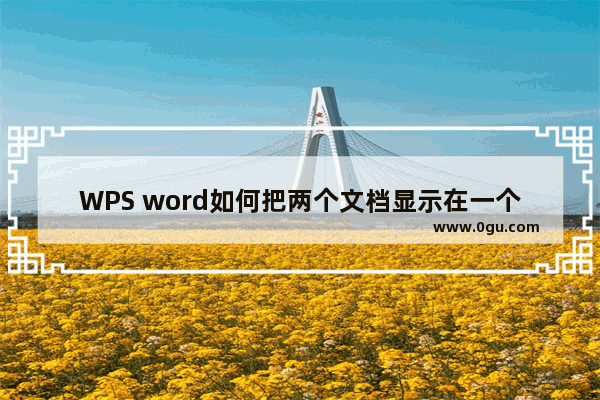 WPS word如何把两个文档显示在一个窗口里 WPS Word把两个窗口放在一个界面的方法