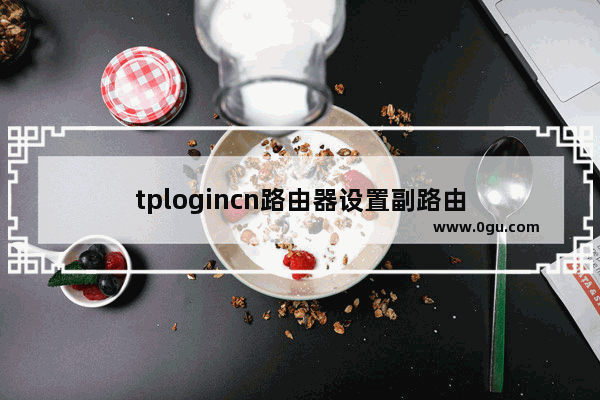 tplogincn路由器设置副路由