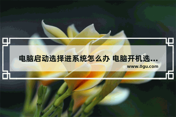 电脑启动选择进系统怎么办 电脑开机选择启动项