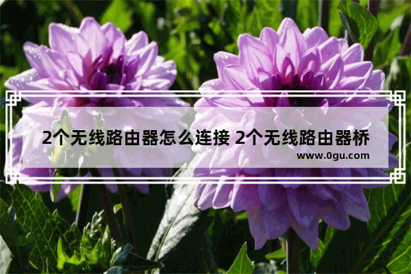 2个无线路由器怎么连接 2个无线路由器桥接教程分享【详解】