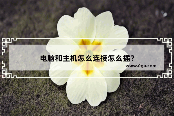电脑和主机怎么连接怎么插？