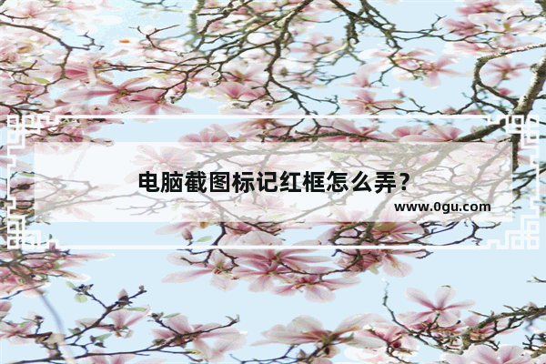 电脑截图标记红框怎么弄？