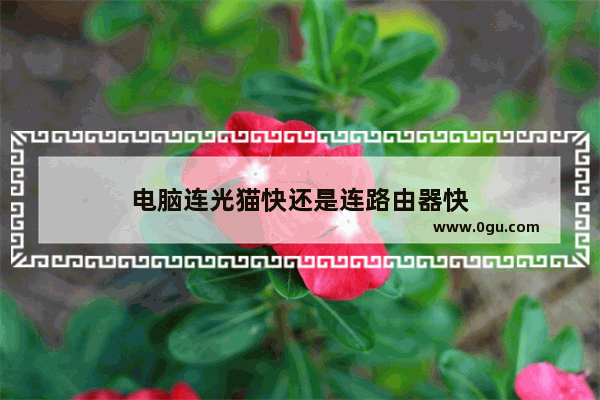 电脑连光猫快还是连路由器快