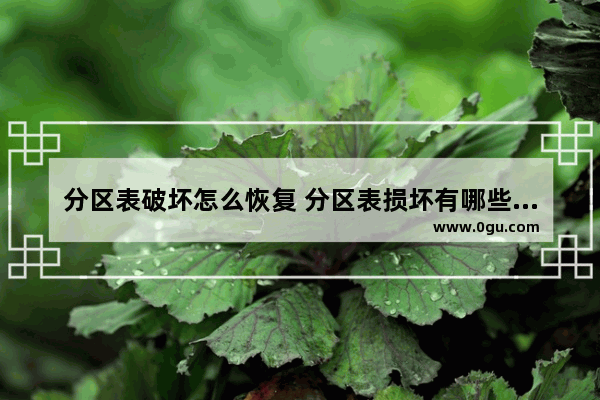 分区表破坏怎么恢复 分区表损坏有哪些现象