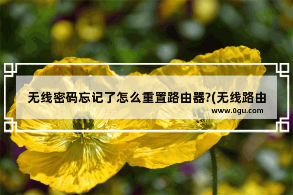 无线密码忘记了怎么重置路由器?(无线路由器密码不记得了怎么重置)