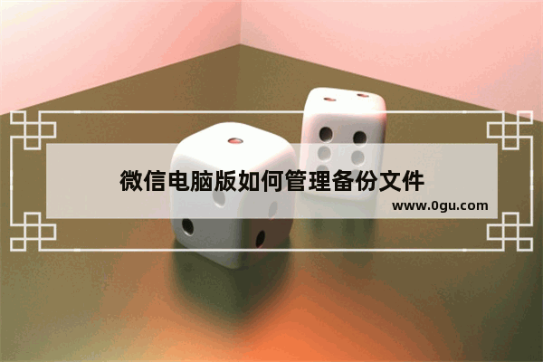 微信电脑版如何管理备份文件