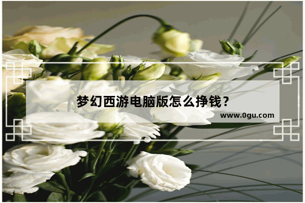 梦幻西游电脑版怎么挣钱？