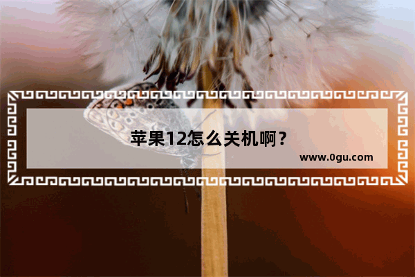 苹果12怎么关机啊？