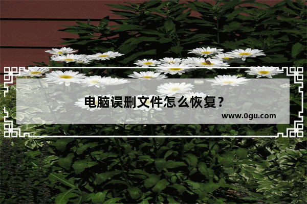 电脑误删文件怎么恢复？