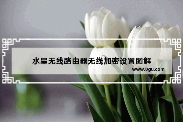 水星无线路由器无线加密设置图解