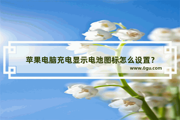 苹果电脑充电显示电池图标怎么设置？