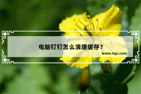 电脑钉钉怎么清理缓存？